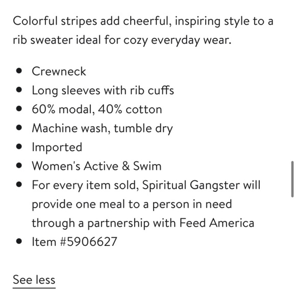 SPIRITUAL GANGSTER NIKKI RAINBOW SWEATER SIZE LARGE - Picture 3 of 10